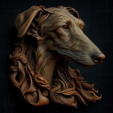 3D model Deerhound dog (STL)